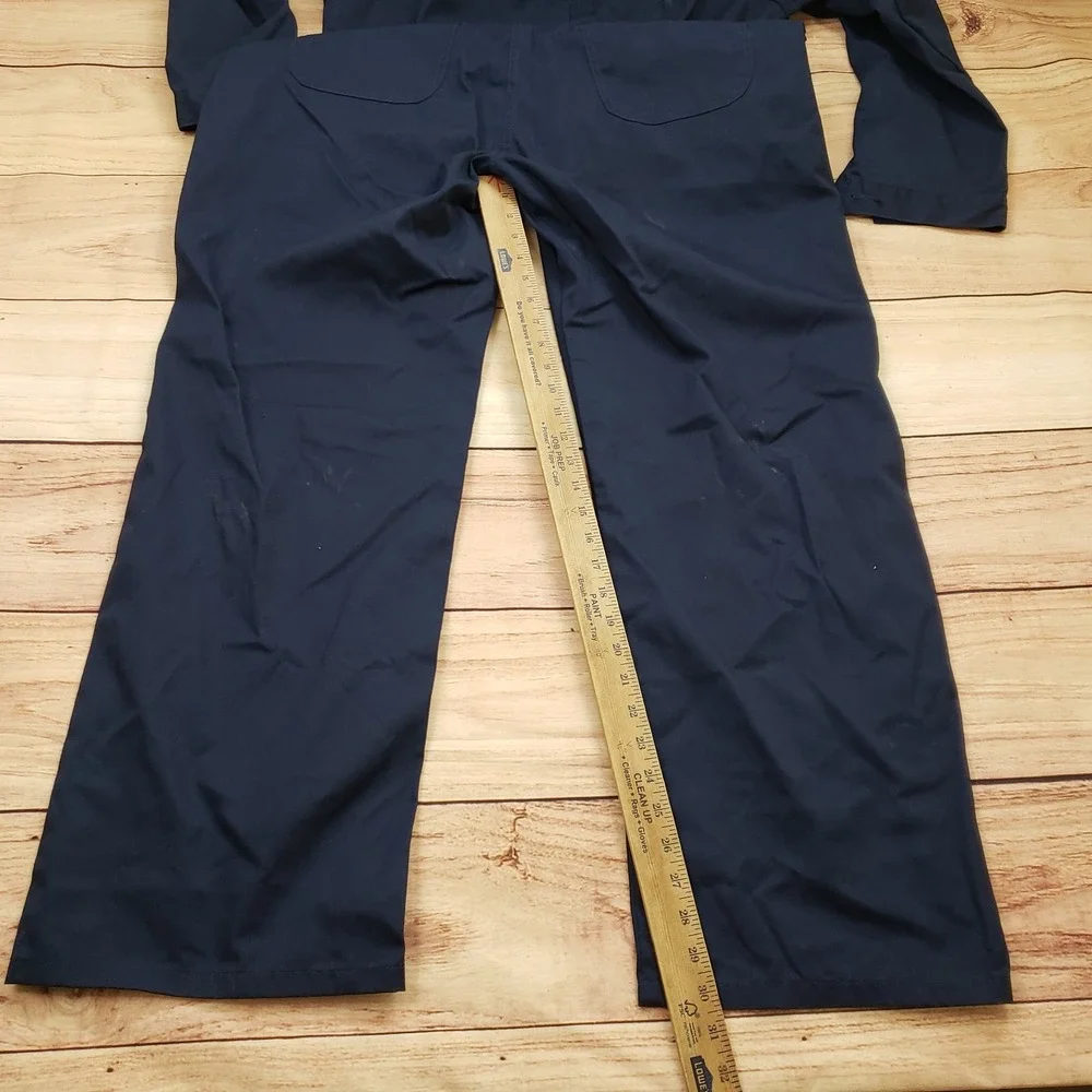 Mechanic Coveralls Mens 46L Blue Outdoor Canvas Utility Industrial‎ Workwear